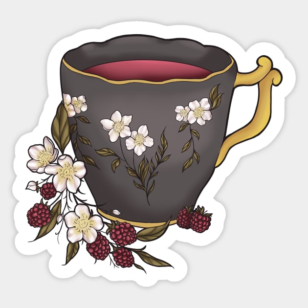 Sweet Raspberry Tea Sticker by Gekko and the Samurai 